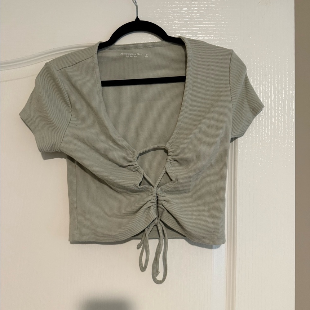 Abercrombie & Fitch Light Green Crop Tee